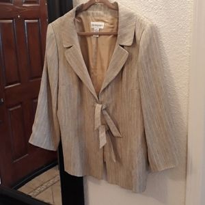 Bloomingdale's Beige Pattern Suit Jacket w Ties